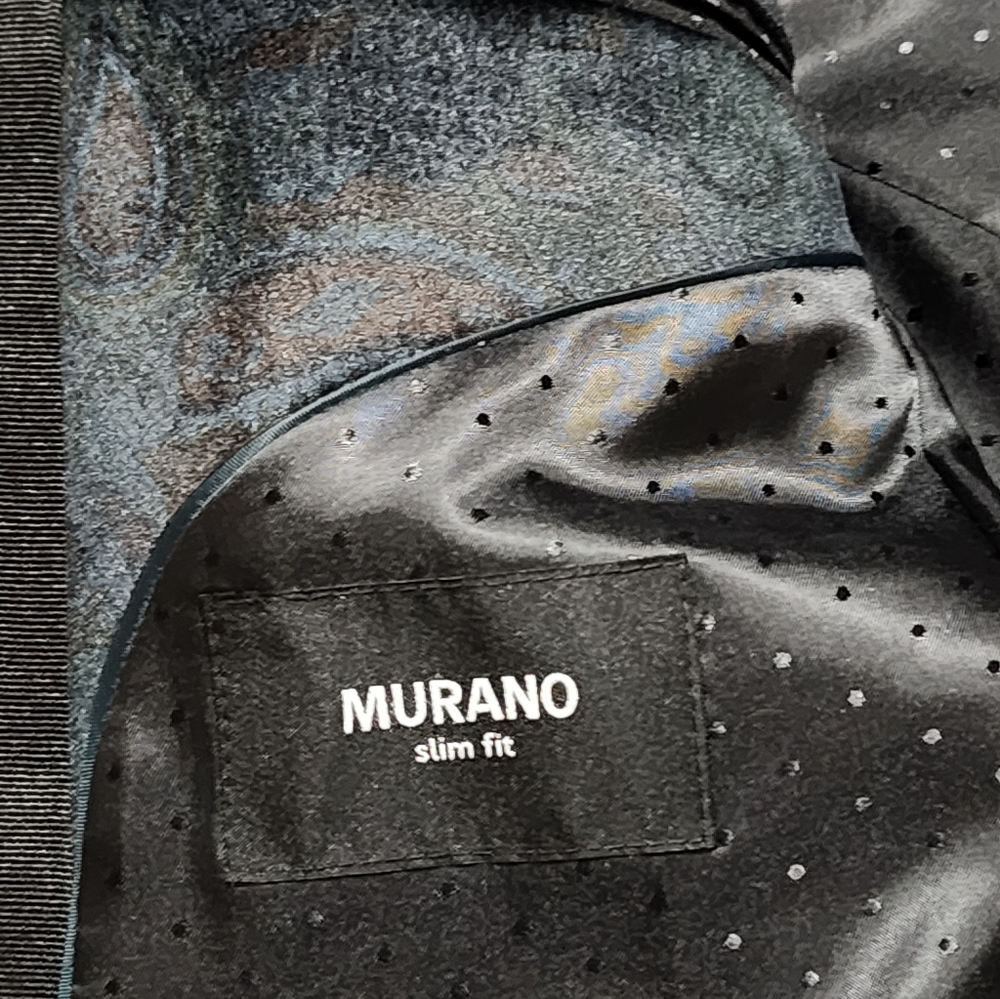 Murano Elegant Black Men's Blazer Jacket - Picture 8 of 10